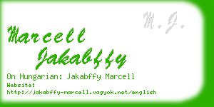 marcell jakabffy business card